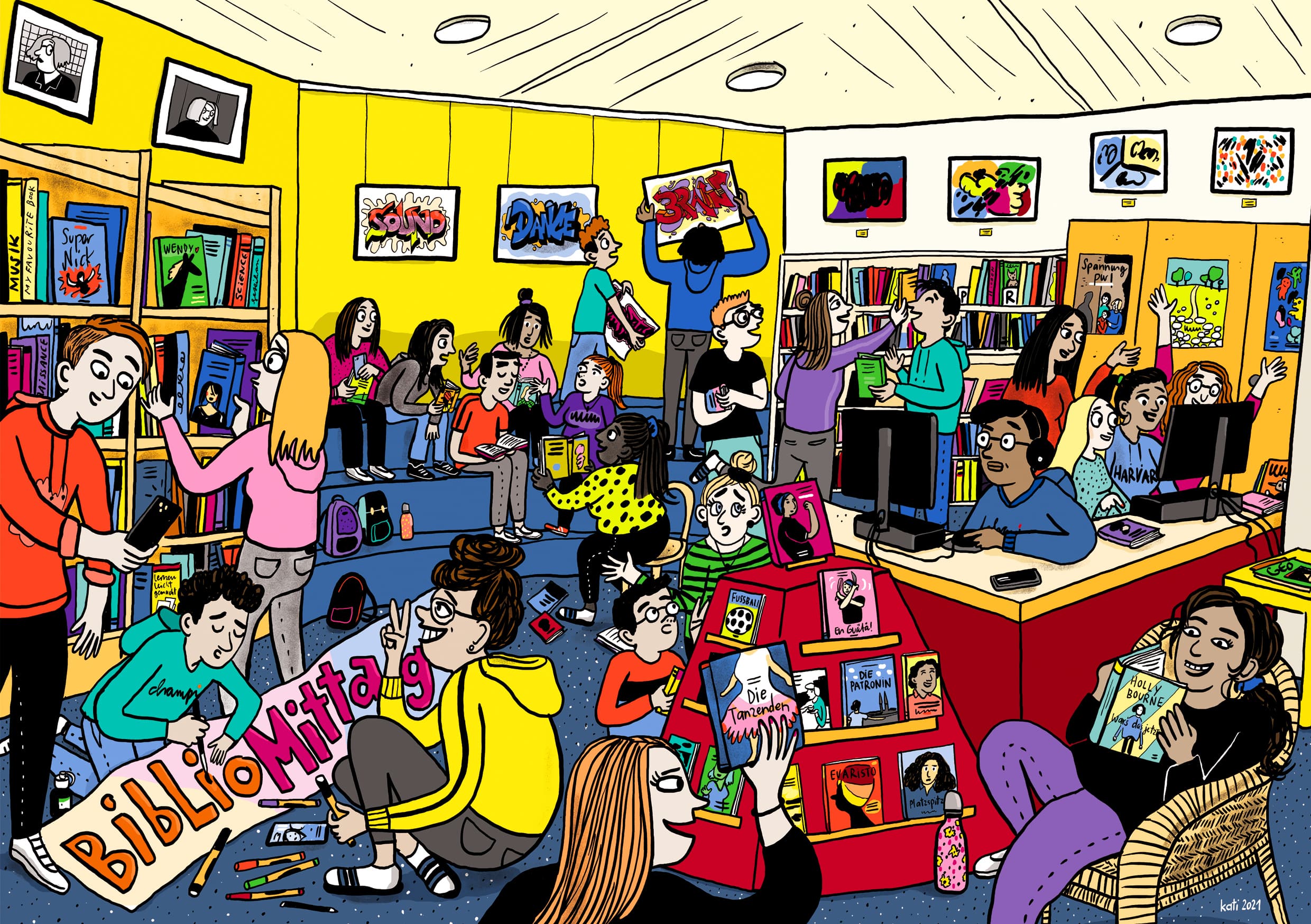 Bibliothek Sproochbrugg, Comic